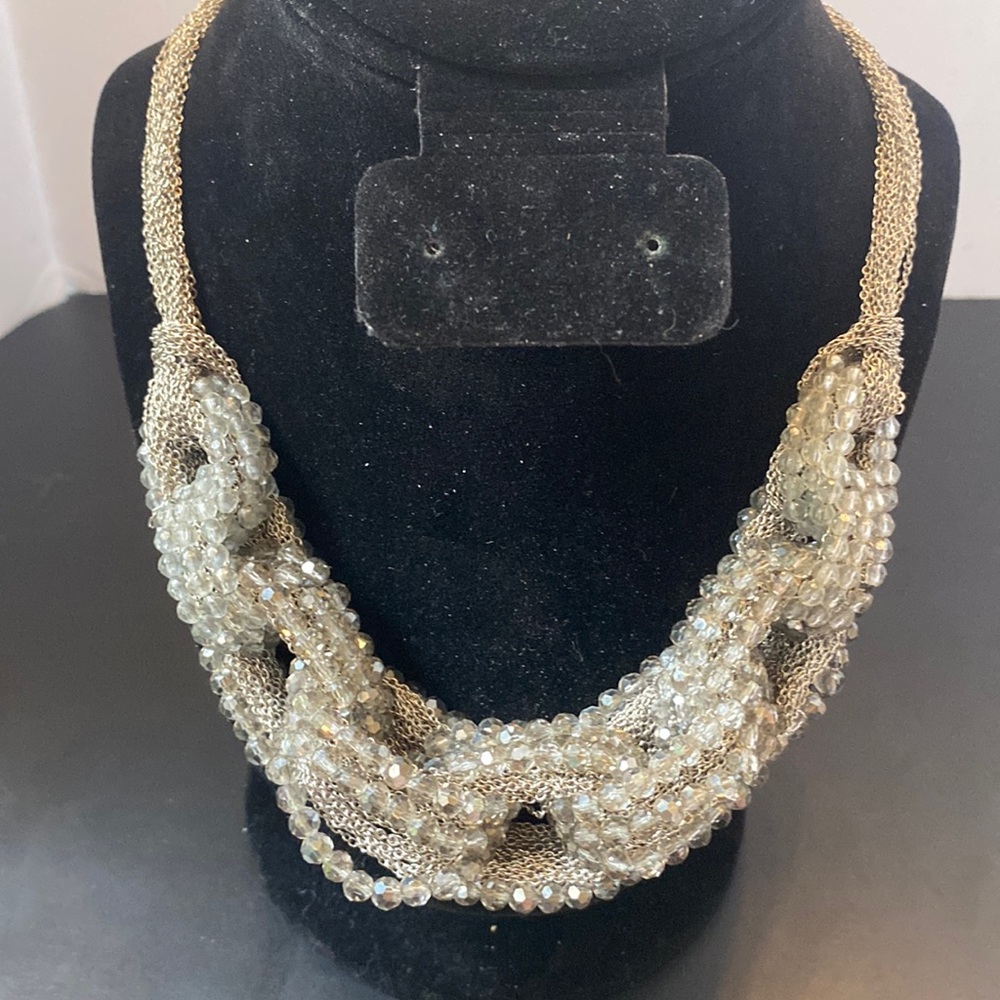 Banana Republic Gold Beaded Multi-Strand Necklace